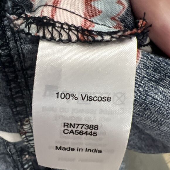 J Crew Size 14 Navy Blue Floral Print Ruffle Faux Wrap Dress Casual - Picture 7 of 7